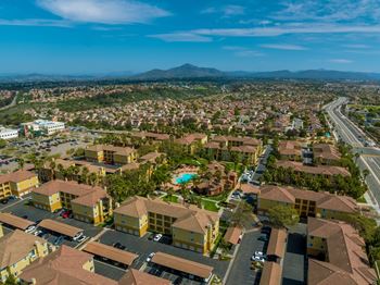 Aerial view of the city